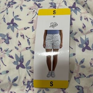 Jachs Girlfriend Ladies' Printed Chino Shorts, purple flower, S